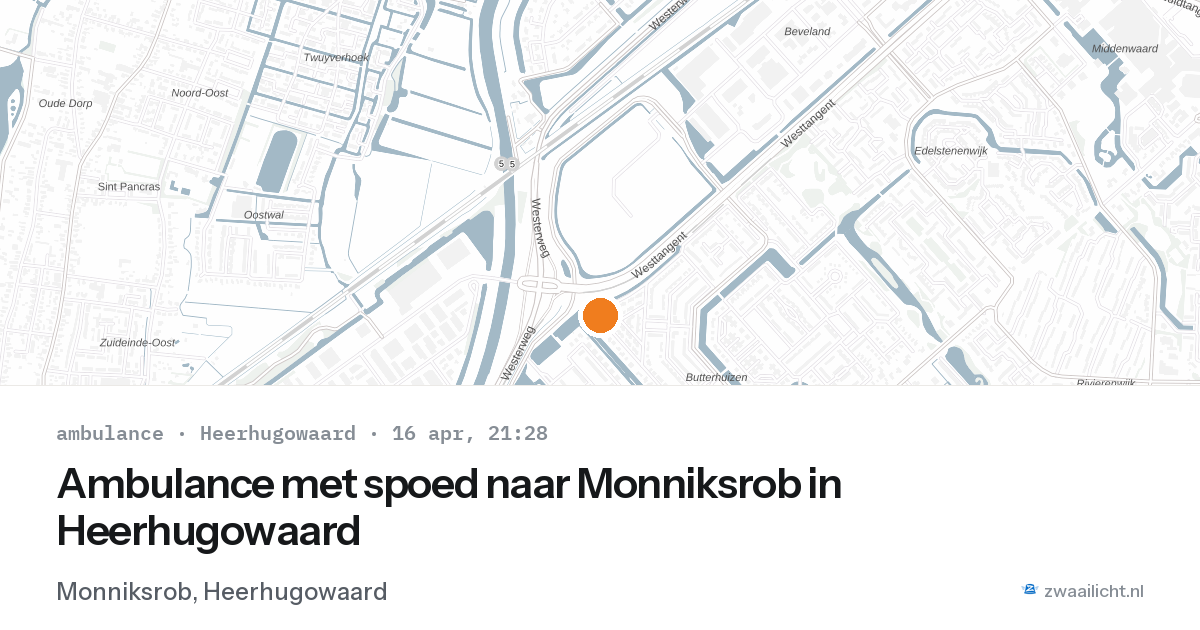 Ambulance met spoed naar Monniksrob in Heerhugowaard — 16 apr 2026