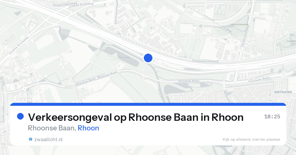 Verkeersongeval op Rhoonse Baan in Rhoon — 21 aug 2026
