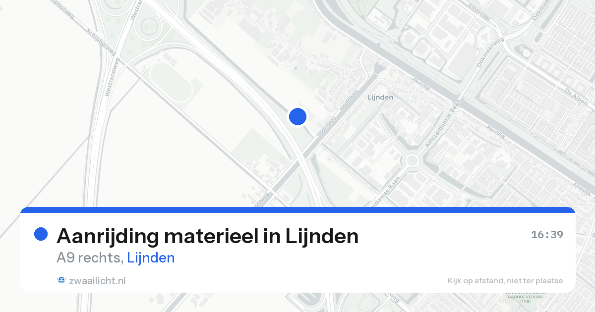 Aanrijding materieel in Lijnden — 18 aug 2026