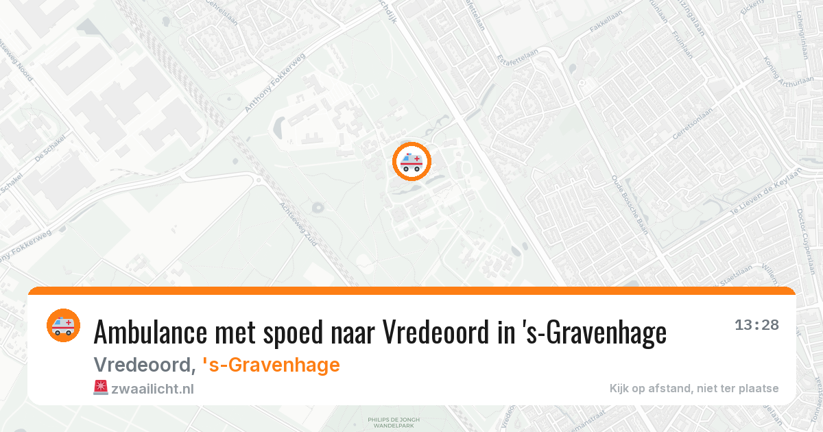Ambulance met spoed naar Vredeoord in 's-Gravenhage — 19 mrt 2026