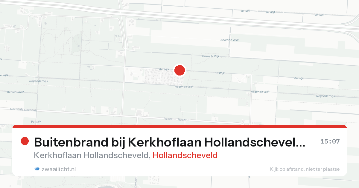 Buitenbrand bij Kerkhoflaan Hollandscheveld in Hollandscheveld — 14 aug 2026