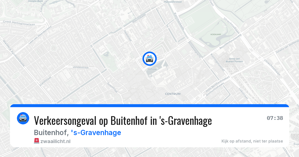 Verkeersongeval op Buitenhof in 's-Gravenhage — 26 mei 2026