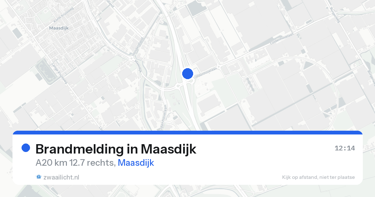 Brandmelding in Maasdijk — 16 aug 2026