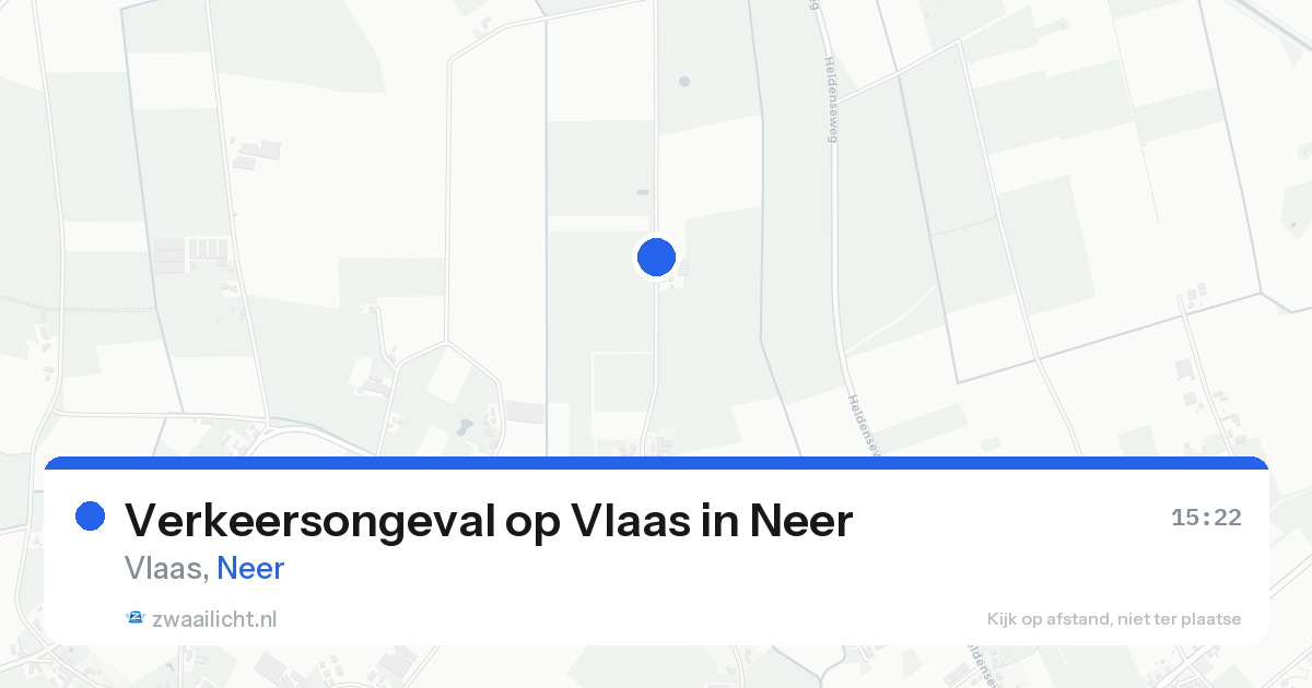 Verkeersongeval op Vlaas in Neer — 20 aug 2026
