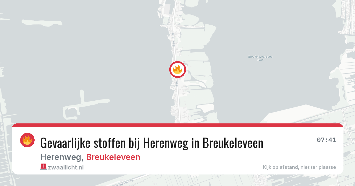 Gevaarlijke stoffen bij Herenweg in Breukeleveen — 30 mrt 2026