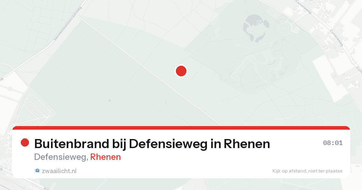 Buitenbrand bij Defensieweg in Rhenen — 14 aug 2026