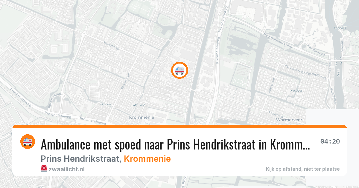 Ambulance met spoed naar Prins Hendrikstraat in Krommenie — 29 jan 2026