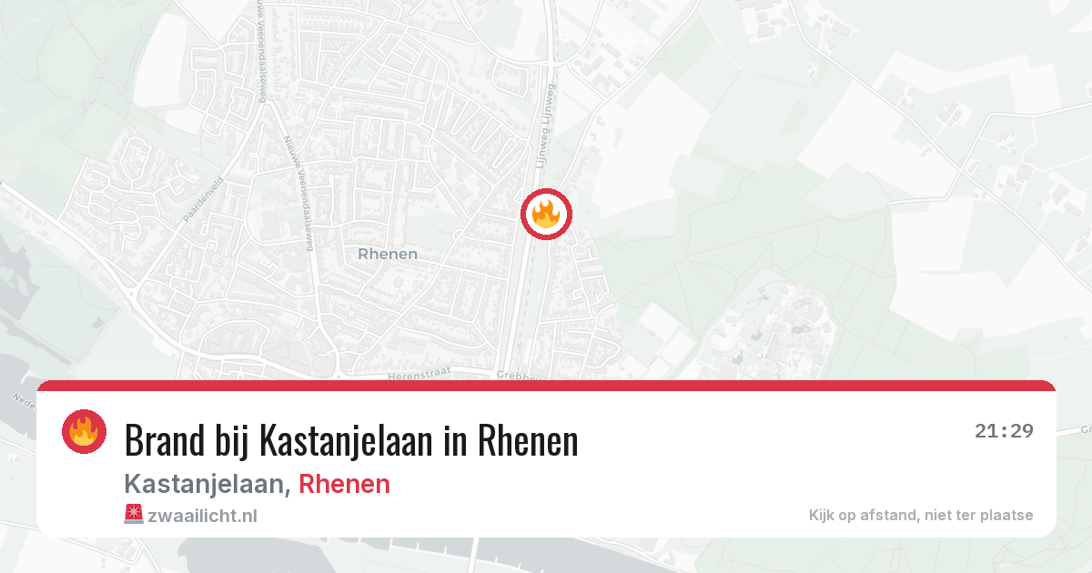 Brand bij Kastanjelaan in Rhenen — 12 jun 2026