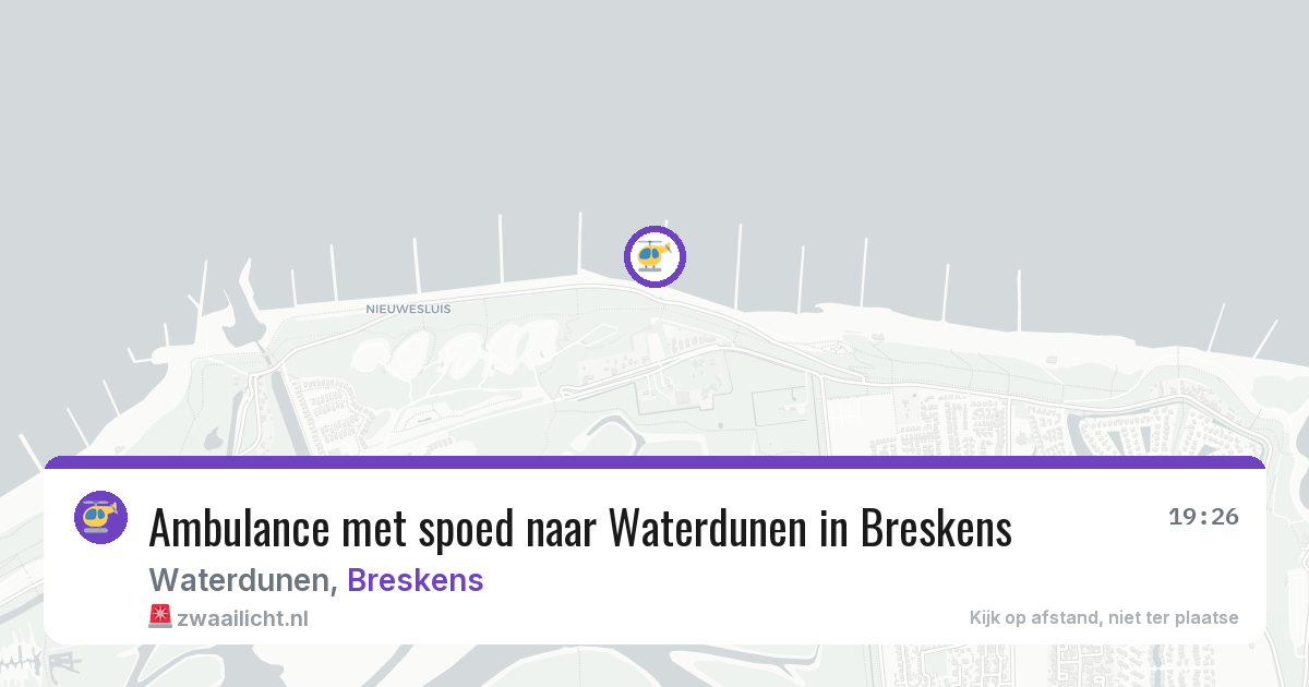 Ambulance met spoed naar Waterdunen in Breskens — 7 jul 2026