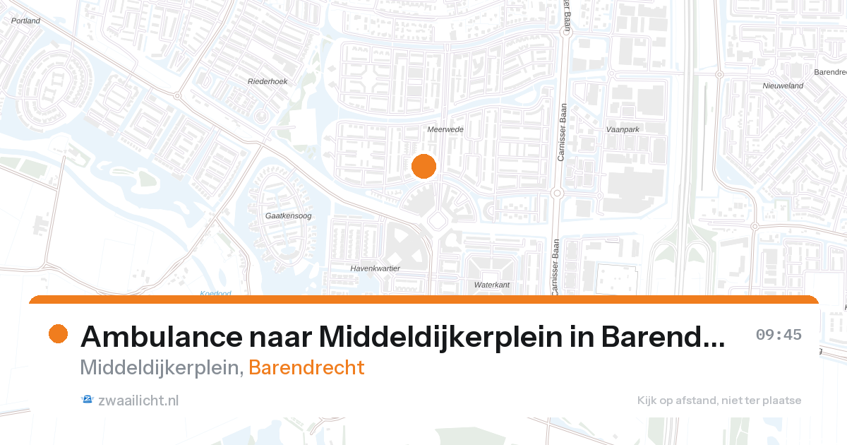Ambulance naar Middeldijkerplein in Barendrecht — 13 jun 2026