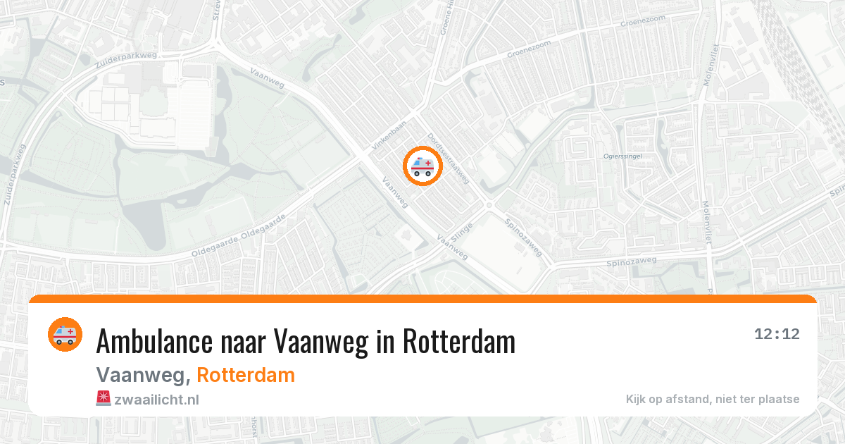 Ambulance naar Vaanweg in Rotterdam — 1 apr 2026