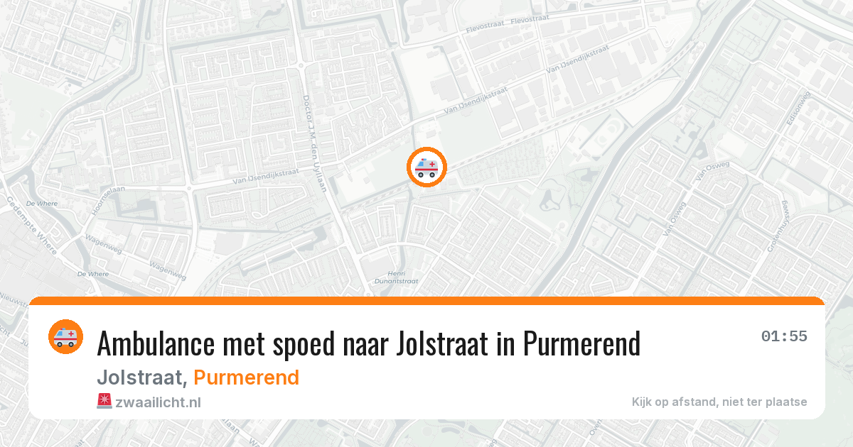 Ambulance met spoed naar Jolstraat in Purmerend — 20 feb 2026