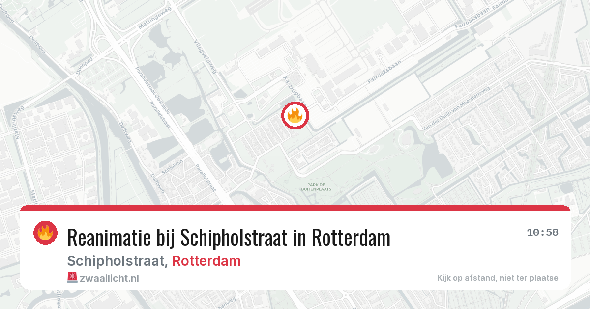 Reanimatie bij Schipholstraat in Rotterdam — 30 jul 2026