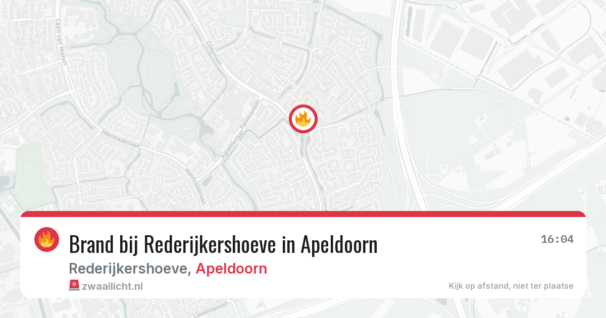 Brand bij Rederijkershoeve in Apeldoorn — 3 aug 2026