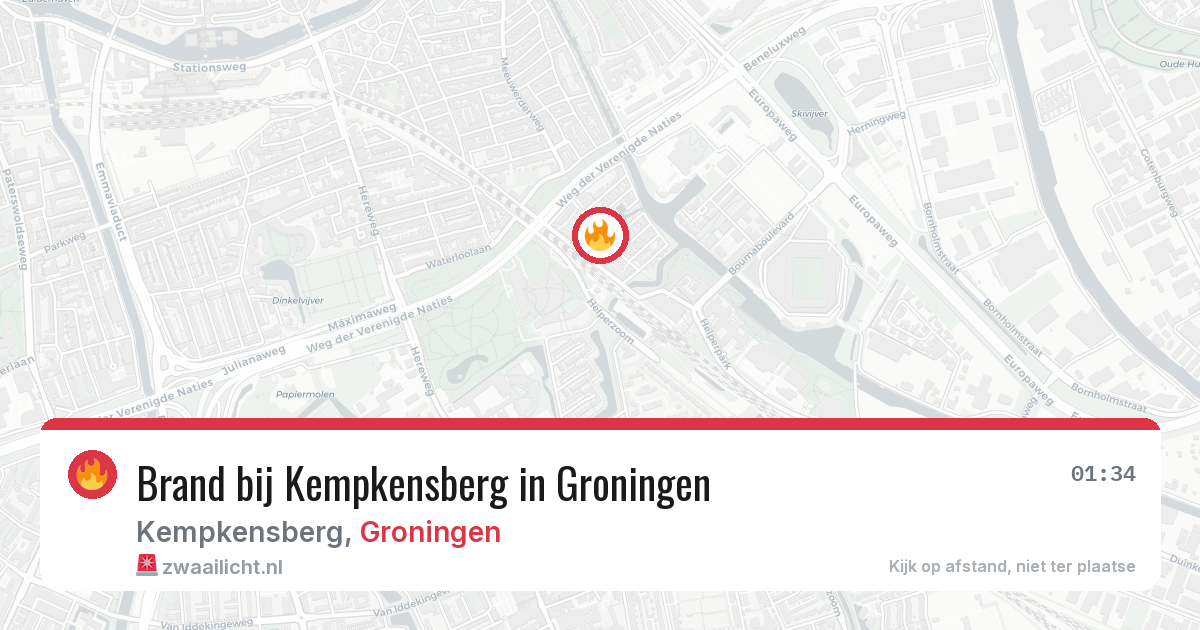 Brand bij Kempkensberg in Groningen — 27 jun 2026
