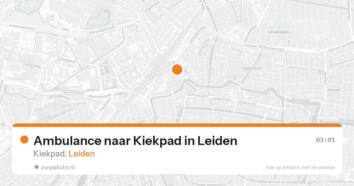 Ambulance naar Kiekpad in Leiden — 23 aug 2026