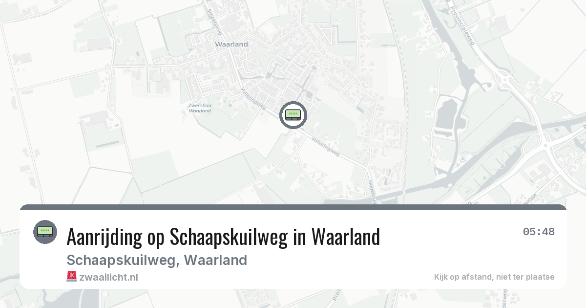 Aanrijding op Schaapskuilweg in Waarland — 29 jan 2026