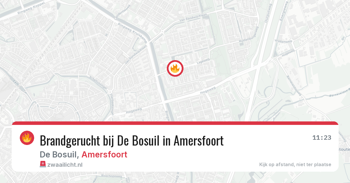 Brandgerucht bij De Bosuil in Amersfoort — 10 jul 2026