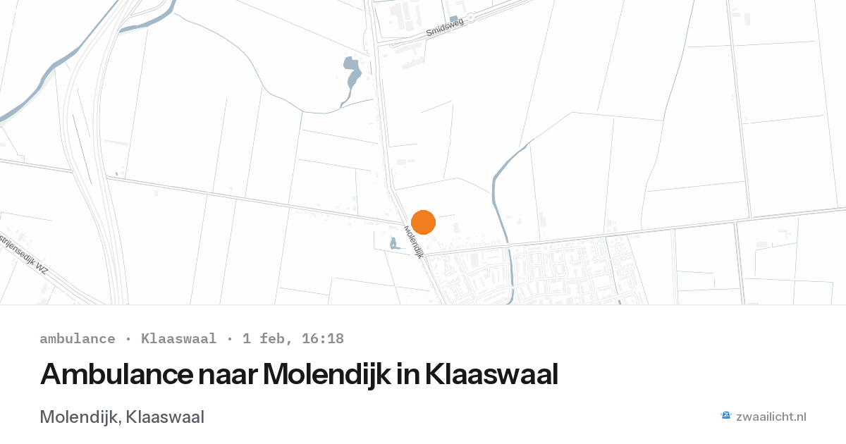 Ambulance naar Molendijk in Klaaswaal — 1 feb 2026