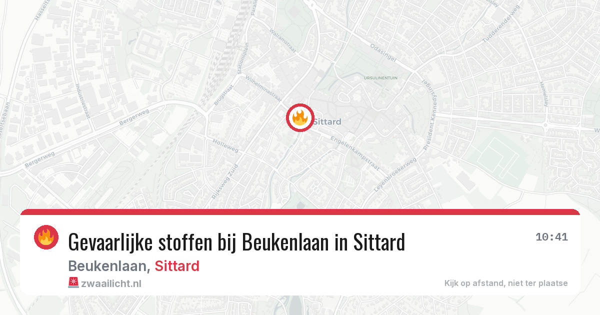 Gevaarlijke stoffen bij Beukenlaan in Sittard — 6 mrt 2026