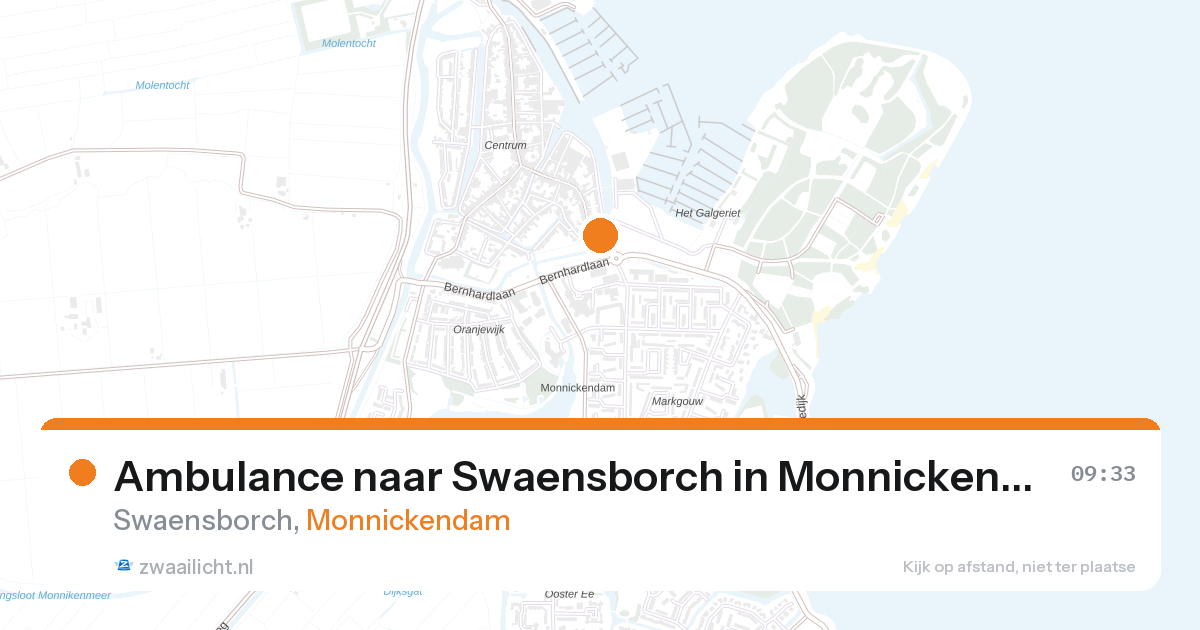 Ambulance naar Swaensborch in Monnickendam — 14 jun 2026