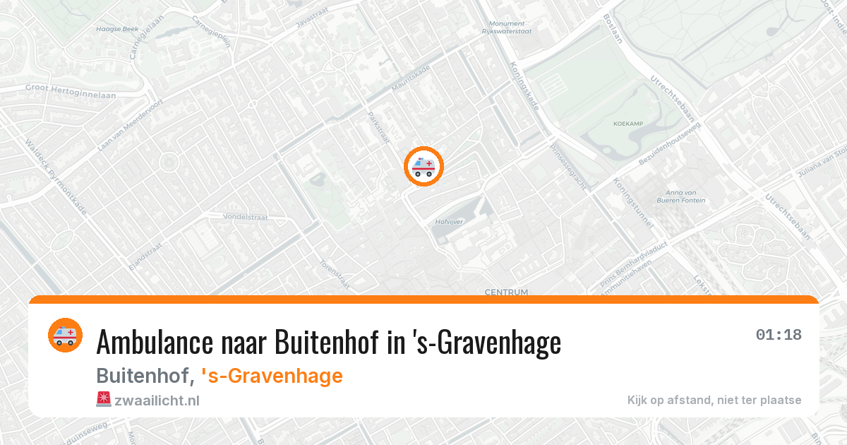Ambulance naar Buitenhof in 's-Gravenhage — 11 apr 2026