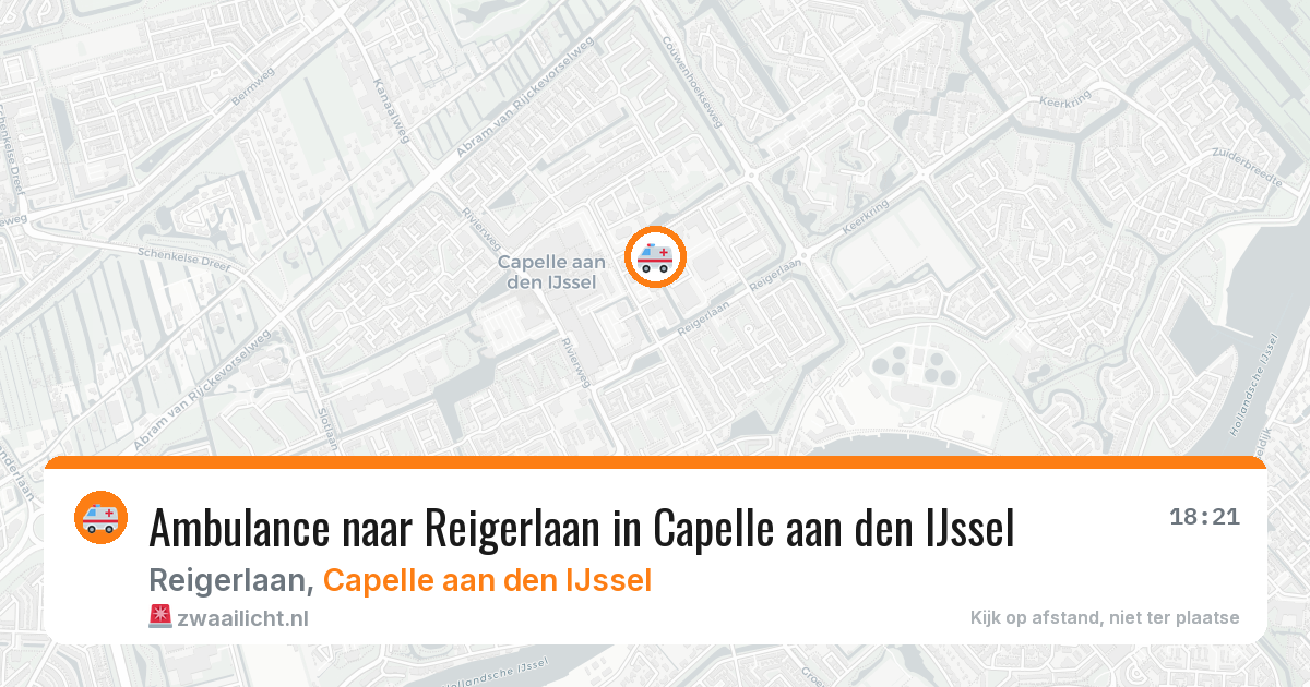 Ambulance naar Reigerlaan in Capelle aan den IJssel — 11 aug 2026