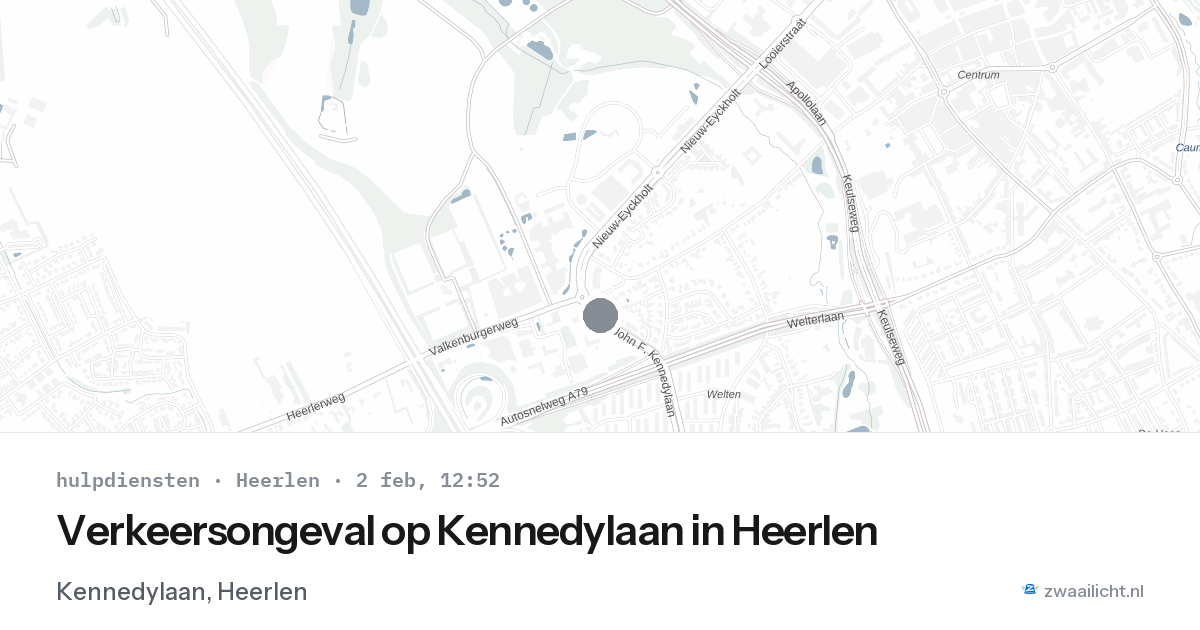 Verkeersongeval op Kennedylaan in Heerlen — 2 feb 2026
