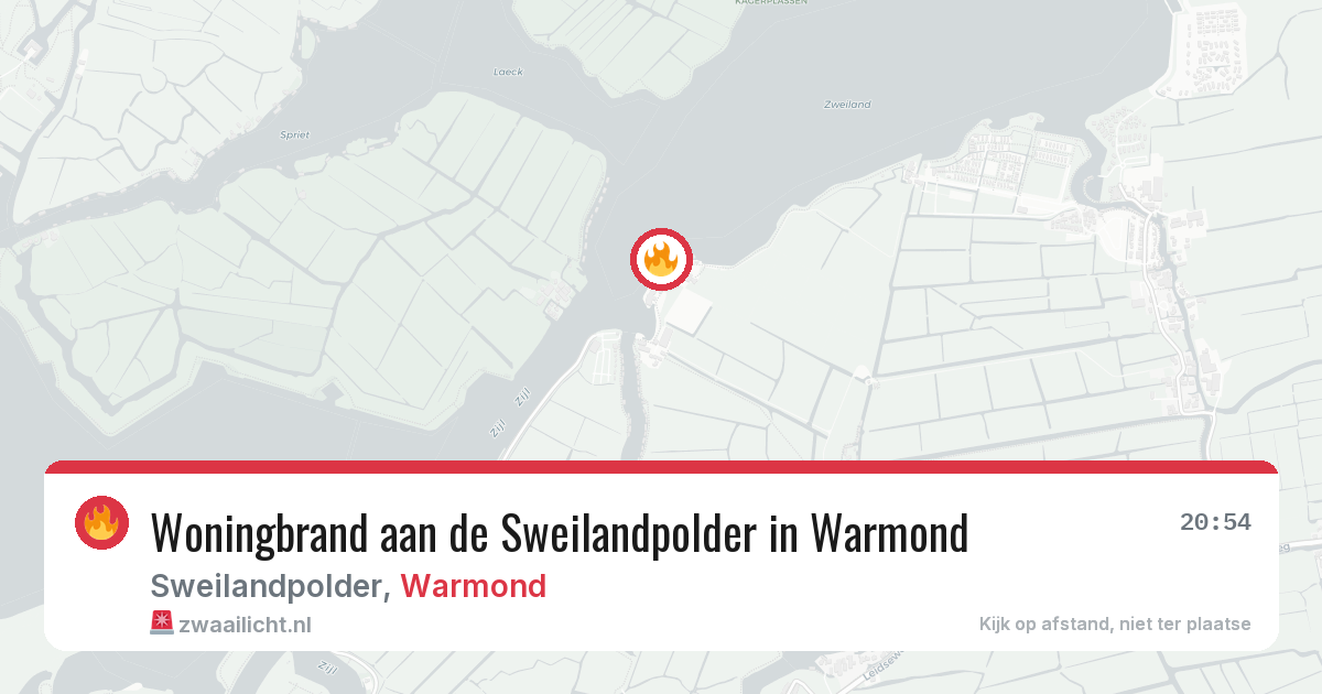 Woningbrand aan de Sweilandpolder in Warmond — 27 mei 2026