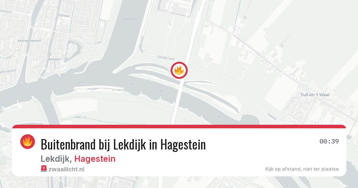 Buitenbrand bij Lekdijk in Hagestein — 12 jun 2026