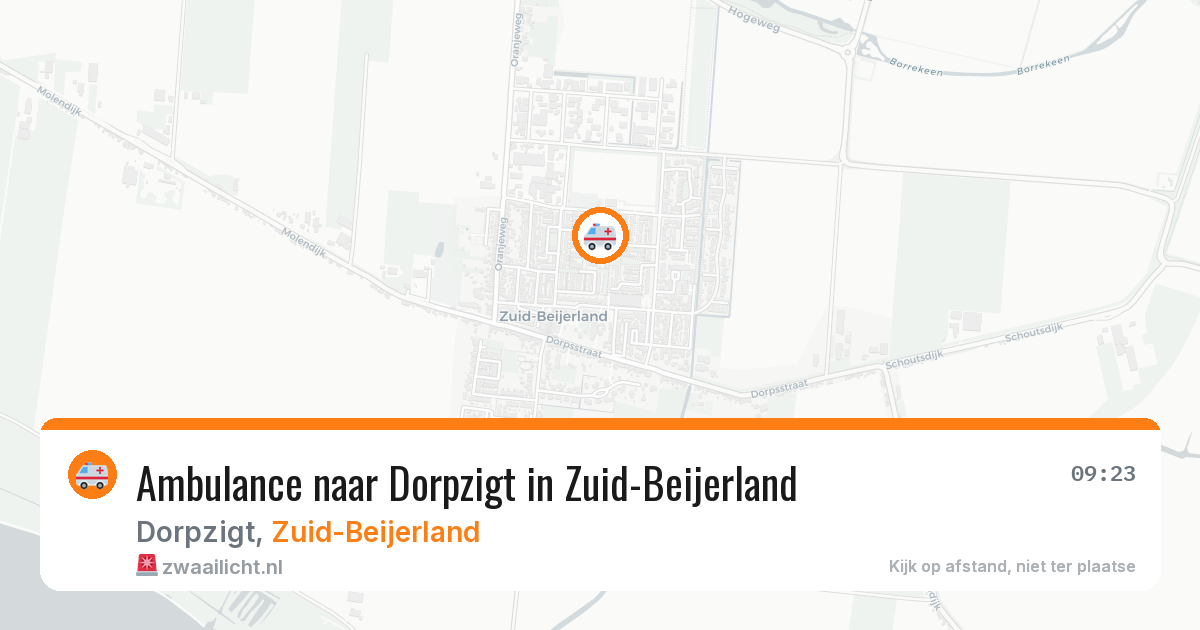 Ambulance naar Dorpzigt in Zuid-Beijerland — 22 mei 2026