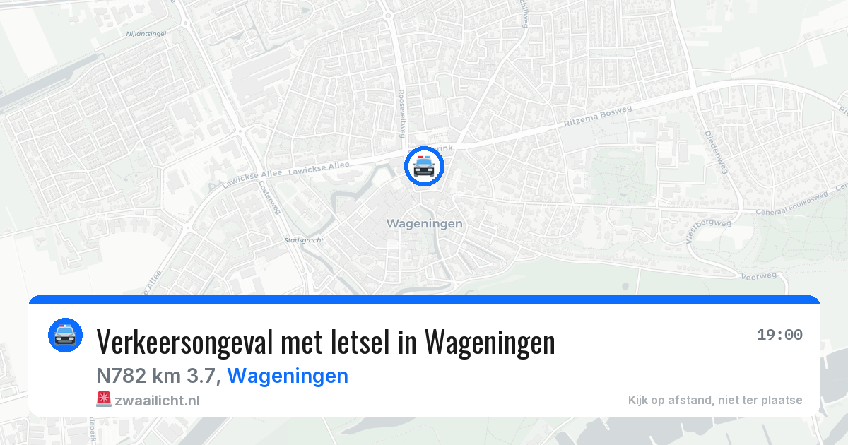 Verkeersongeval met letsel in Wageningen — 26 mei 2026