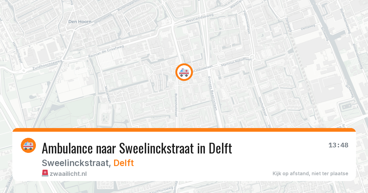 Ambulance naar Sweelinckstraat in Delft — 21 mei 2026