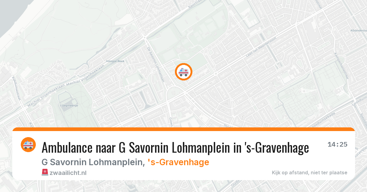 Ambulance naar G Savornin Lohmanplein in 's-Gravenhage — 10 apr 2026