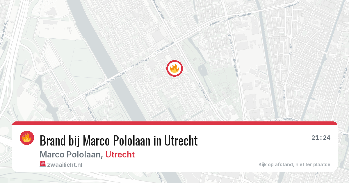 Brand bij Marco Pololaan in Utrecht — 27 jul 2026