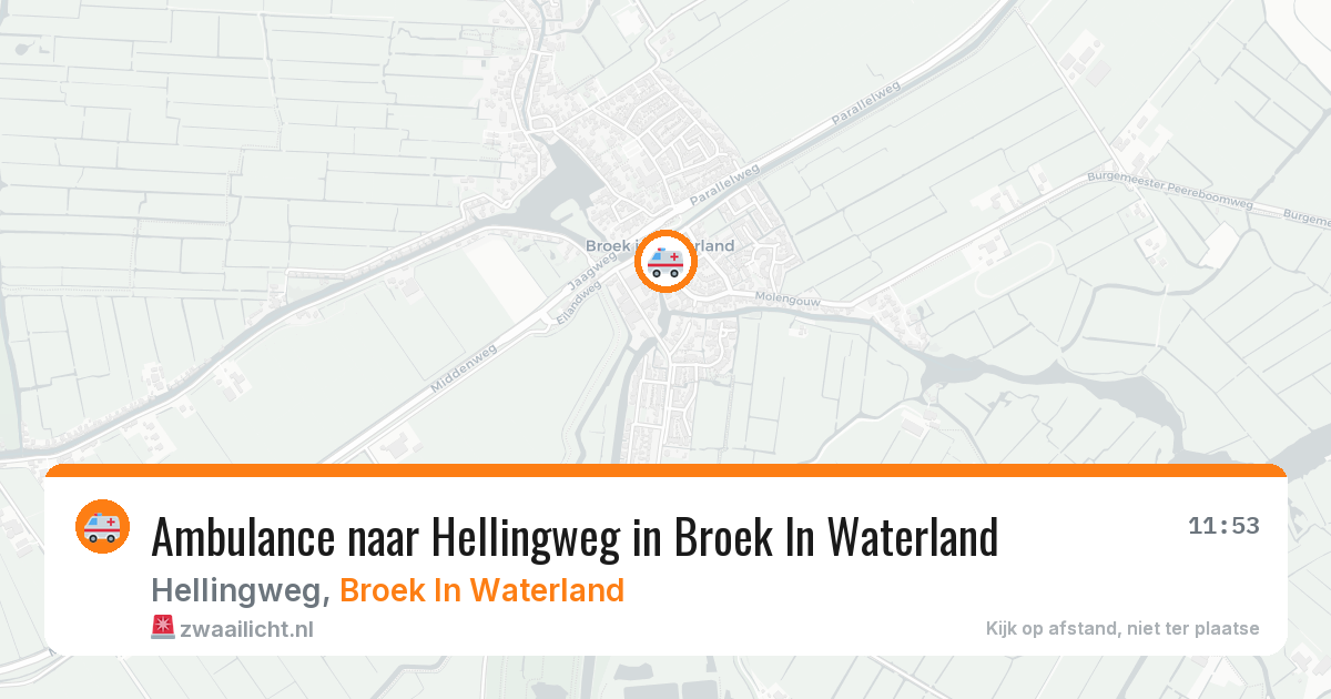Ambulance naar Hellingweg in Broek In Waterland — 30 jan 2026