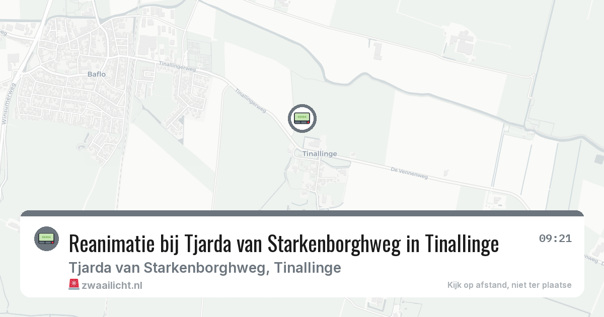 Reanimatie bij Tjarda van Starkenborghweg in Tinallinge — 13 mrt 2026