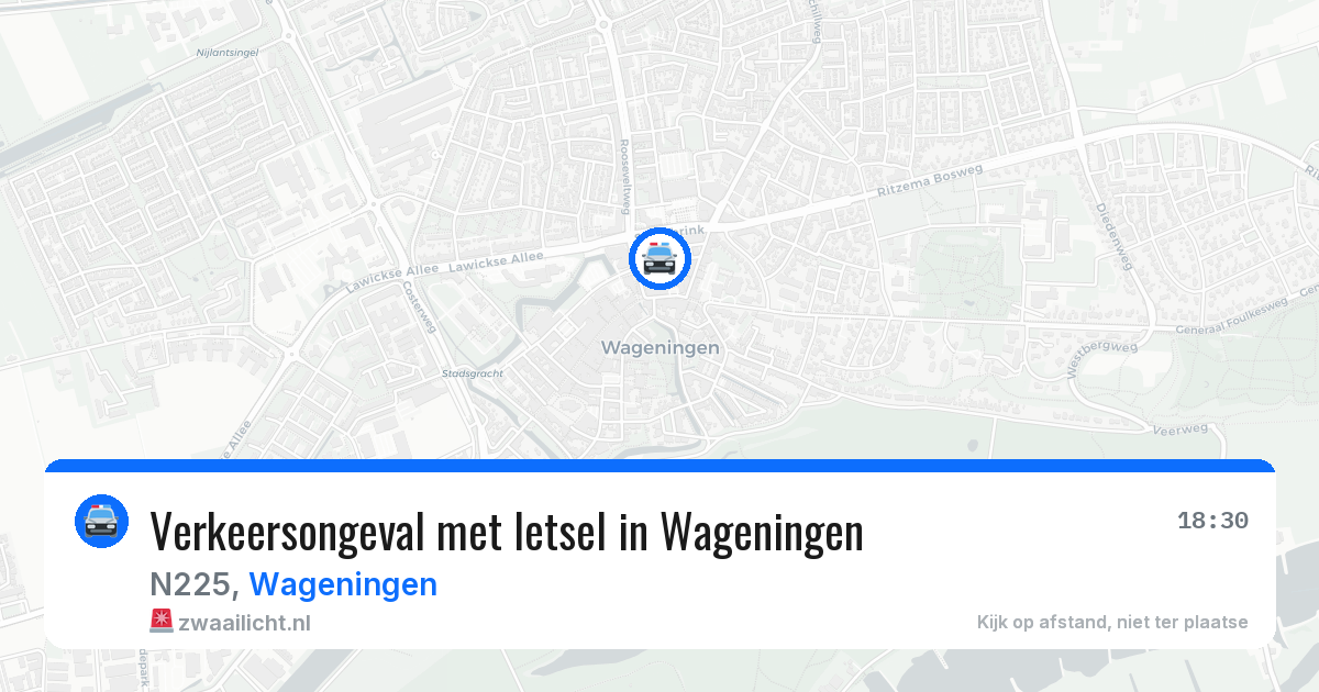 Verkeersongeval met letsel in Wageningen — 27 apr 2026