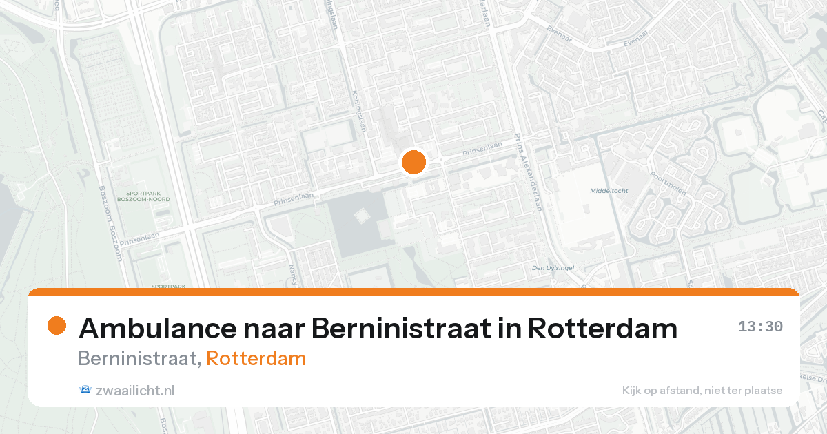 Ambulance naar Berninistraat in Rotterdam — 19 aug 2026