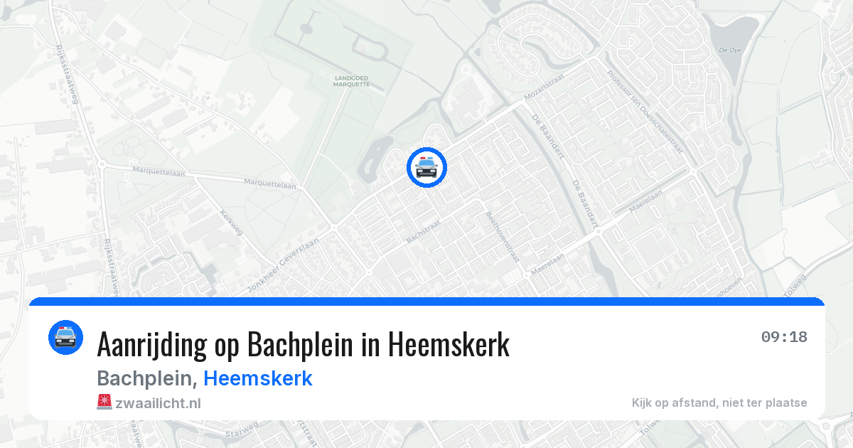 Aanrijding op Bachplein in Heemskerk — 10 jun 2026