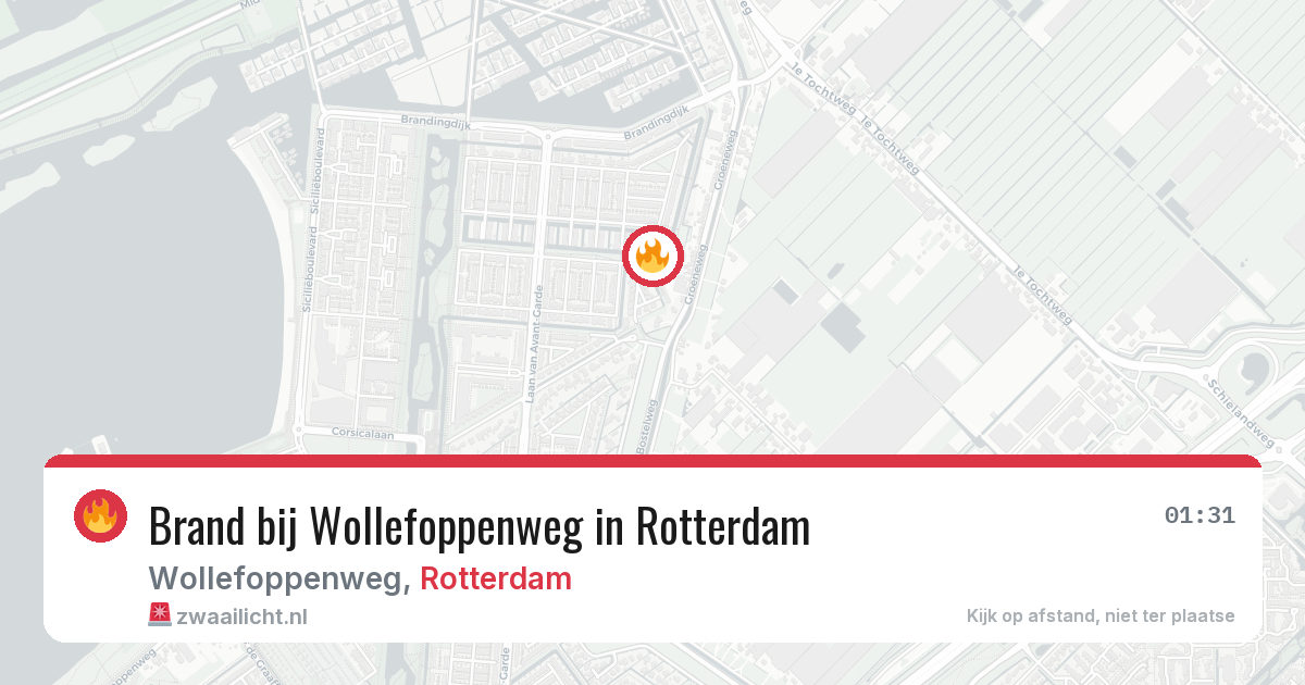 Brand bij Wollefoppenweg in Rotterdam — 10 apr 2026