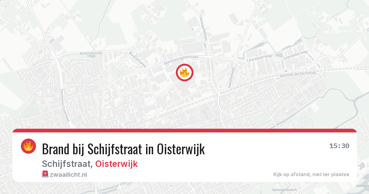 Brand bij Schijfstraat in Oisterwijk — 19 jun 2026
