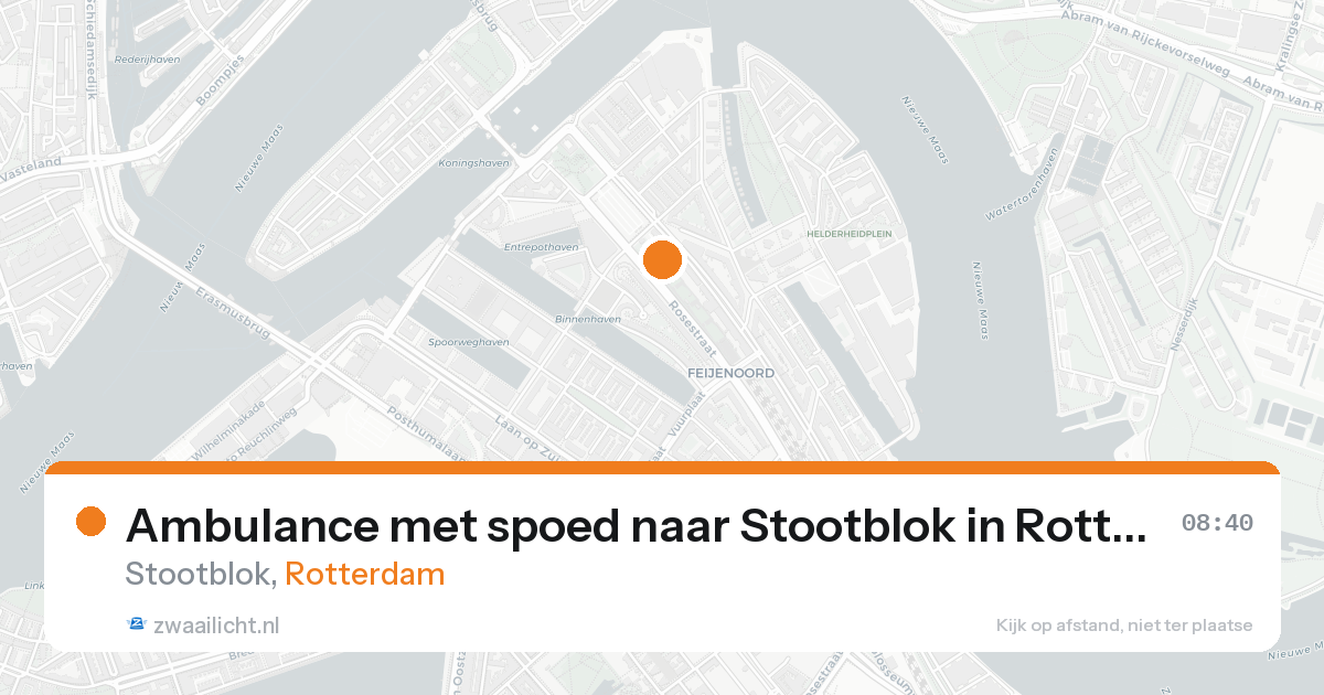 Ambulance met spoed naar Stootblok in Rotterdam — 22 aug 2026