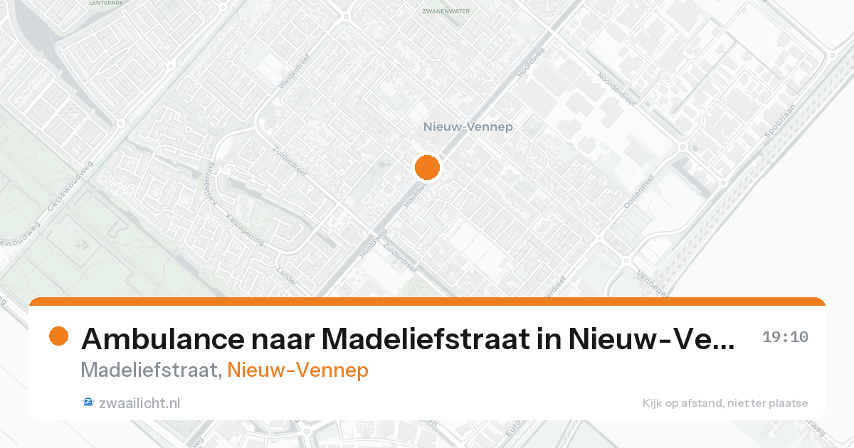 Ambulance naar Madeliefstraat in Nieuw-Vennep — 25 aug 2026