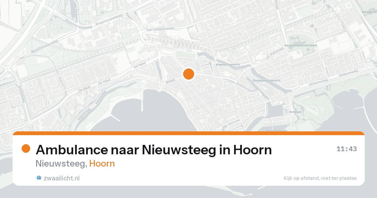 Ambulance naar Nieuwsteeg in Hoorn — 31 jan 2026
