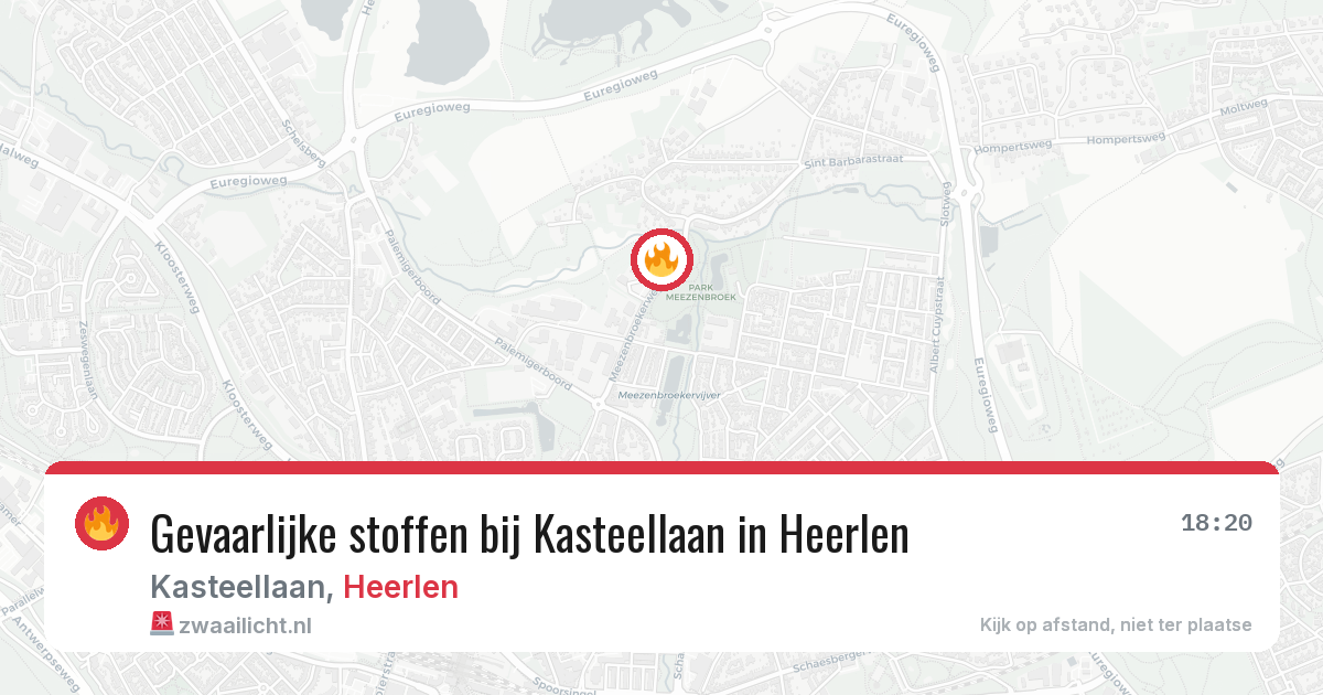 Gevaarlijke stoffen bij Kasteellaan in Heerlen — 3 jul 2026