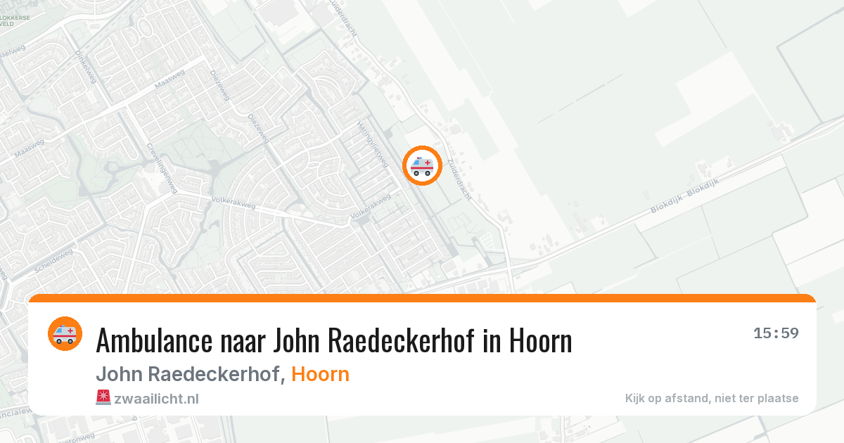 Ambulance naar John Raedeckerhof in Hoorn — 11 mei 2026