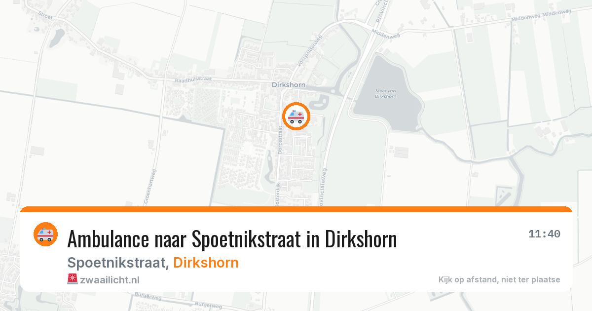 Ambulance naar Spoetnikstraat in Dirkshorn — 30 jun 2026