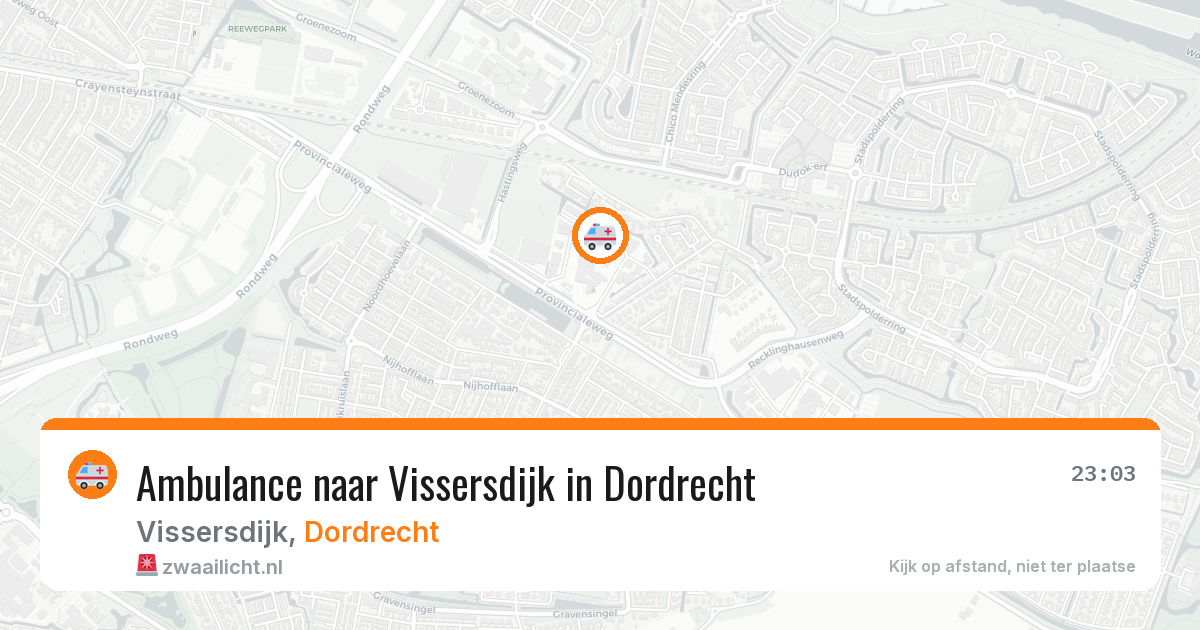 Ambulance naar Vissersdijk in Dordrecht — 3 jun 2026