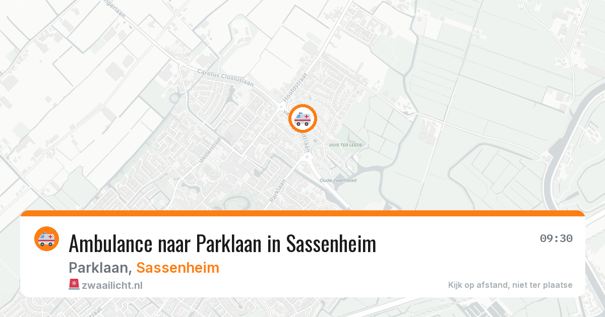 Ambulance naar Parklaan in Sassenheim — 22 jul 2026